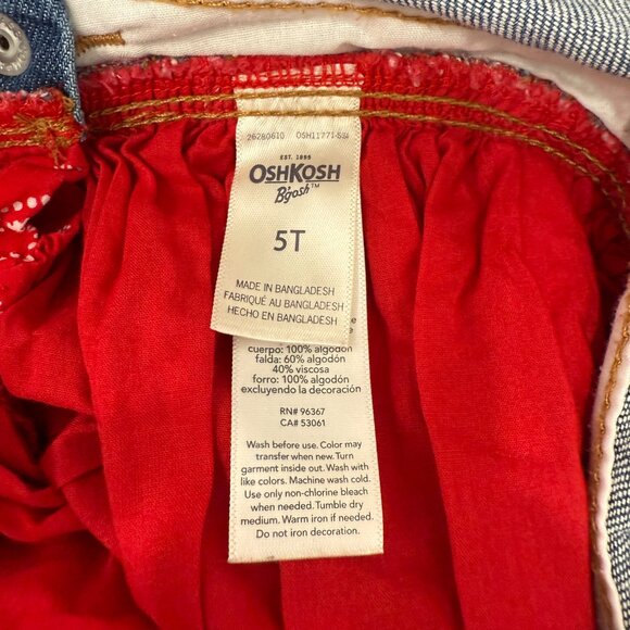 Oshkosh B'gosh Overall Dress Bandana pattern, size 5T - Picture 5 of 10